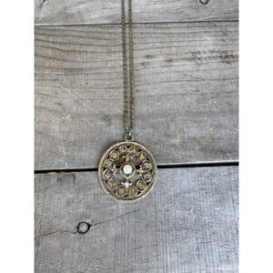 Vintage Zodiac Astrological Round Necklace Pendant Zodiac Signs Unique Necklace